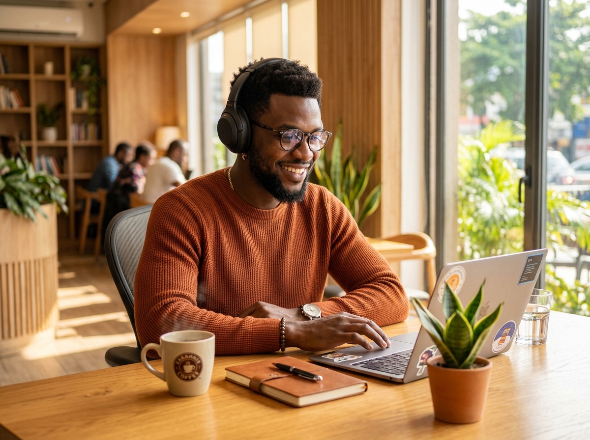 Young Nigerian Remote Content Creator